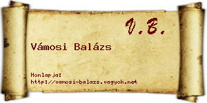 Vámosi Balázs névjegykártya